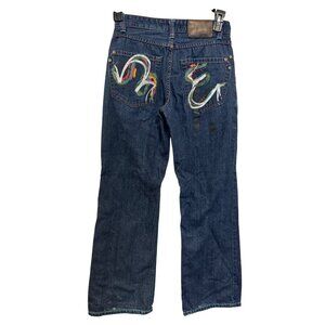 vintage Y2K Marc Ecko Cut & Sew Boot Fit Denim Jeans W30 Painted